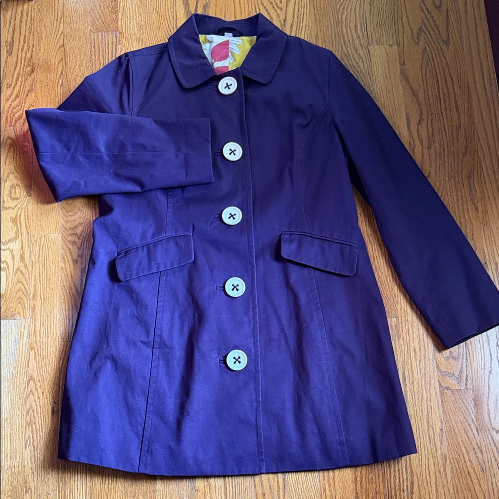 Boden Purple Trench Coat